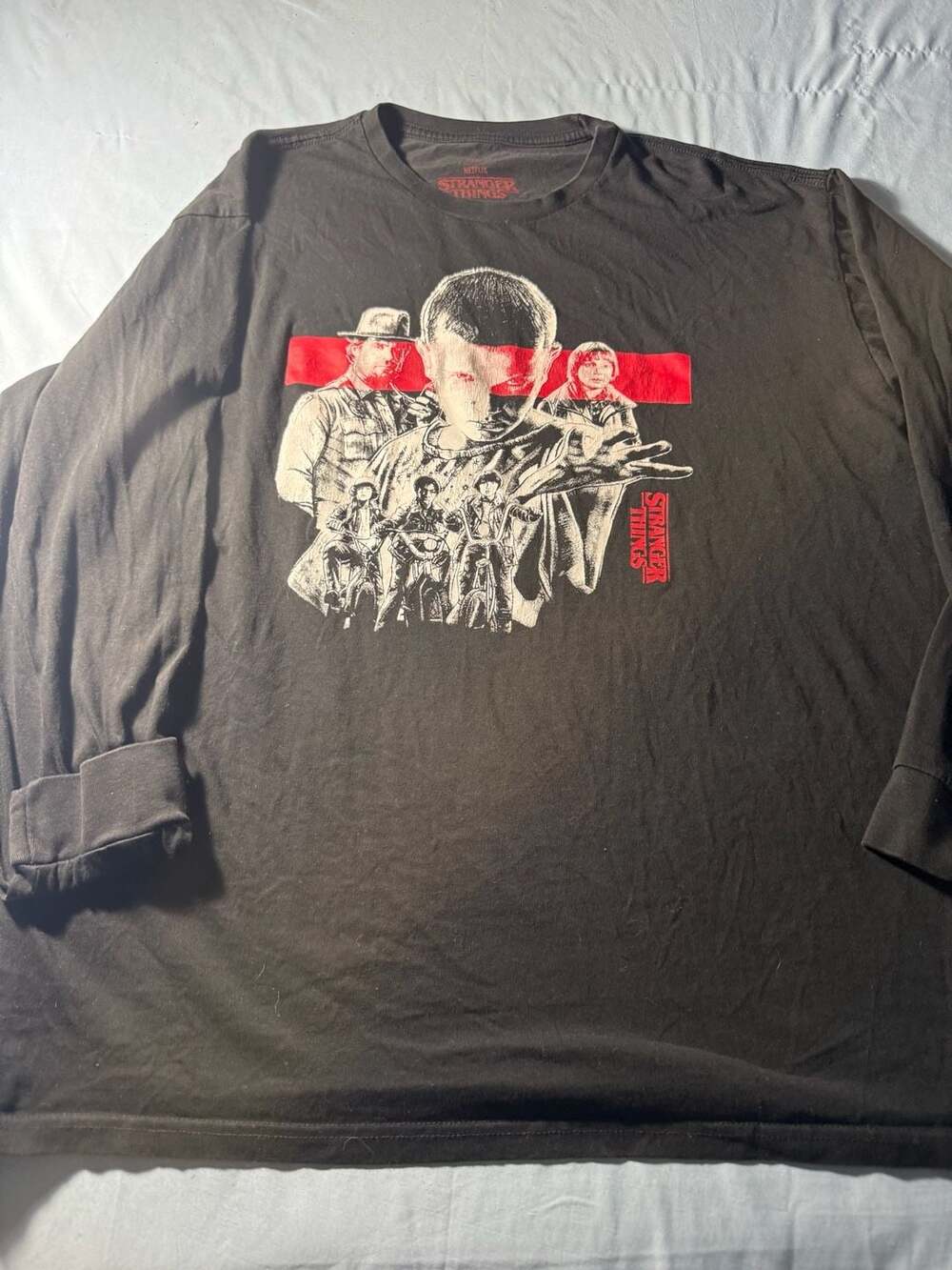 Stranger Things Long Sleeve T-Shirt Size XXL Black